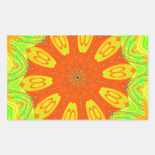 Samba Motief Art Print Rechthoekige Sticker (Voorkant)