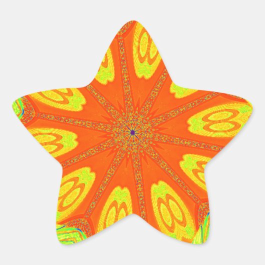 Samba Motief Art Print Ster Sticker (Voorkant)