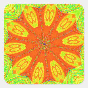 Samba Motief Art Print Vierkante Sticker