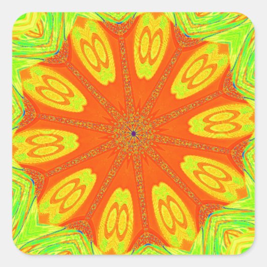 Samba Motief Art Print Vierkante Sticker (Voorkant)