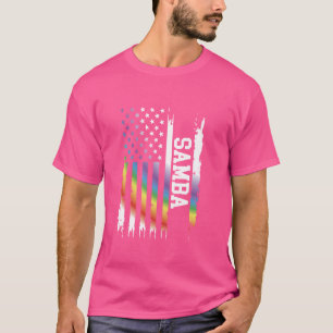 Samba Verenigde Staten Distressed Rainbow met Amer T-shirt