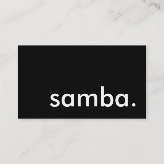 samba. visitekaartje (Voorkant)