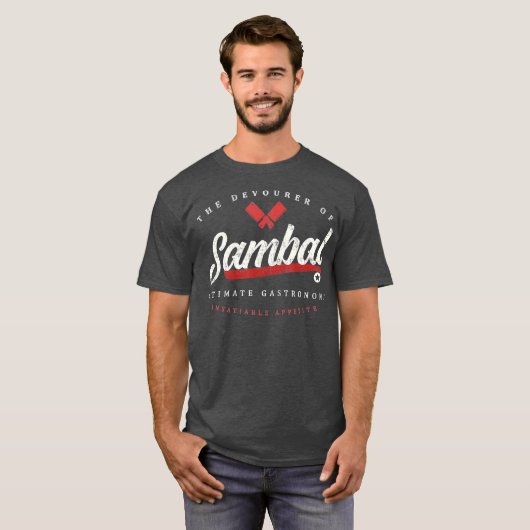 Sambal Indonsian Food Funny Retro T-shirt (Voorkant volledig)