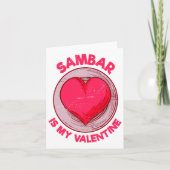 Sambar Is My Valentine Stew Vegetable Dish Humor  Kaart (Voorkant)