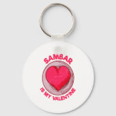 Sambar Is My Valentine Stew Vegetable Dish Humor  Sleutelhanger (Voorkant)