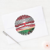 Sambia Sambisch Österreichisch Baum Ronde Sticker (Envelop)