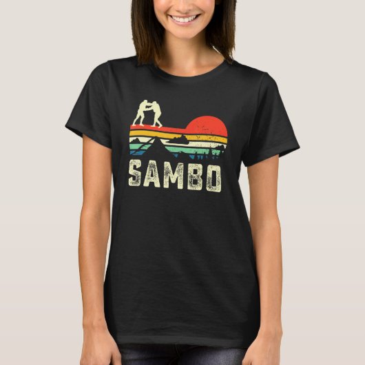 Sambo judo Wrestling martial arts artsy RETRO wres T-shirt (Voorkant)