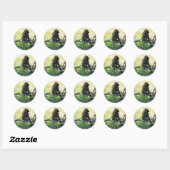 Samburu Baboon Ronde Sticker (Vel)
