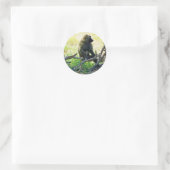 Samburu Baboon Ronde Sticker (Tas)