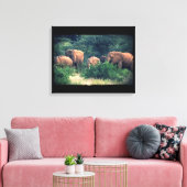Samburu Elephant Herd Canvas Afdruk (Insitu (Woonkamer))