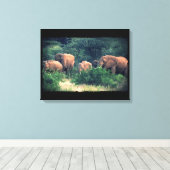 Samburu Elephant Herd Canvas Afdruk (Insitu (Houten vloer))