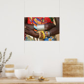 Samburu Jewelry in Kenia, Afrika Poster (Keuken)