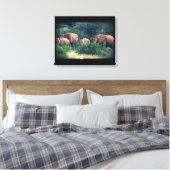 Samburu Olifantenkudde Canvas Afdruk (Insitu (Slaapkamer))