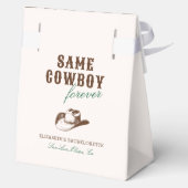 Same Cowboy Forever Bachelorette katerkit Bedankdoosjes (Achterkant)