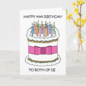 Same Day Mutual Joint 40th Birthday Kaart (Gele Bloem)