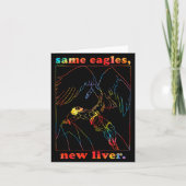 Same Eagles New Liver Funny Apparel  Kaart (Voorkant)