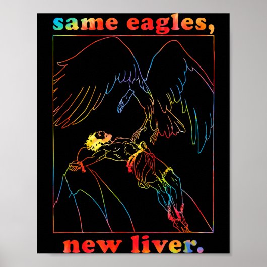 Same Eagles New Liver Funny Apparel  Poster (Voorkant)