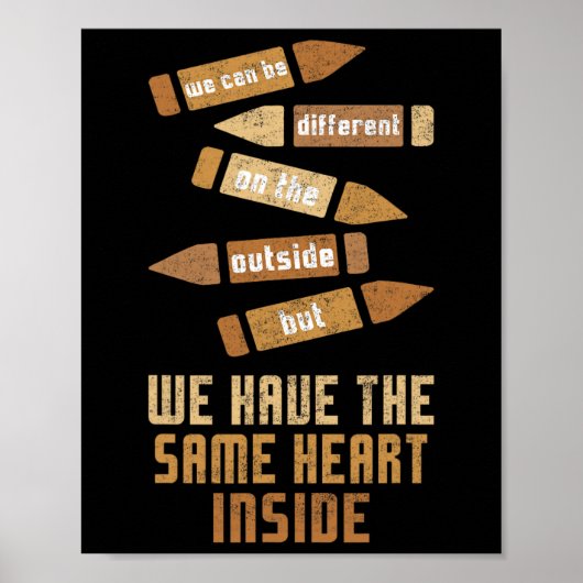Same Heart Black Geschiedenis Peuter Kinder Afrika Poster (Voorkant)
