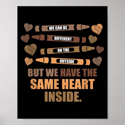 Same Heart Black History Month Afro-Amerikaans Poster (Voorkant)
