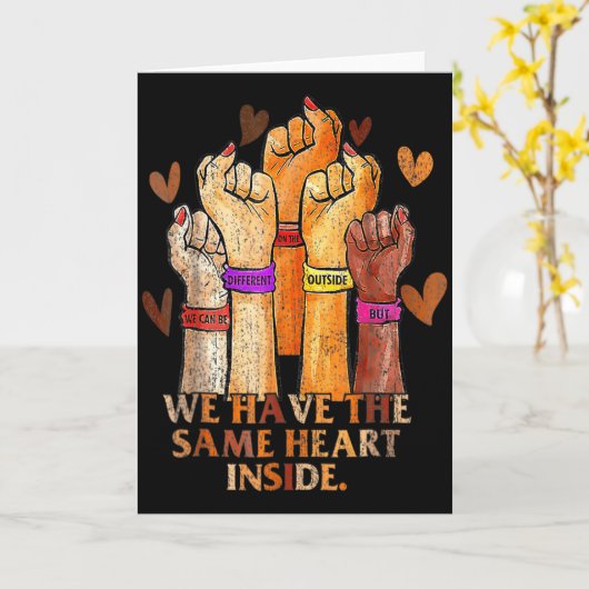Same Heart Black History Month Blm Melanin Pride W Kaart (Gele Bloem)