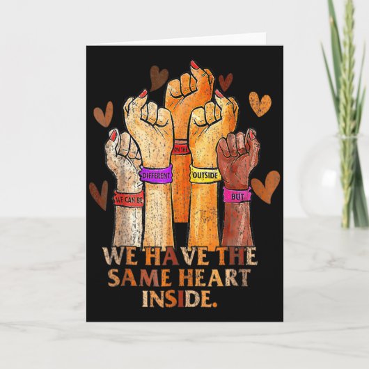 Same Heart Black History Month Blm Melanine Trots  Kaart (Voorkant)