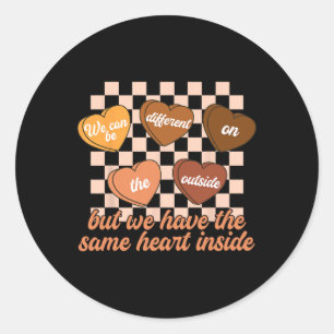 Same Heart Black History Month Geruite Candy Con Ronde Sticker