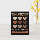 Same Heart Inside Black History Month Mannen Vrouw Kaart (Gele Bloem)