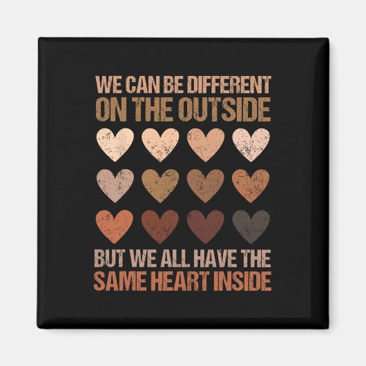 Same Heart Inside Juneteenth zwarte geschiedenis m Magneet (Voorkant)