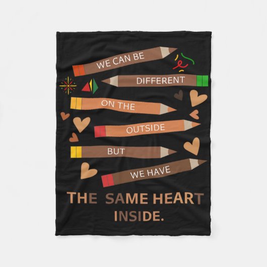 Same Heart Maand van de zwarte geschiedenis  Fleece Deken (Voorkant)