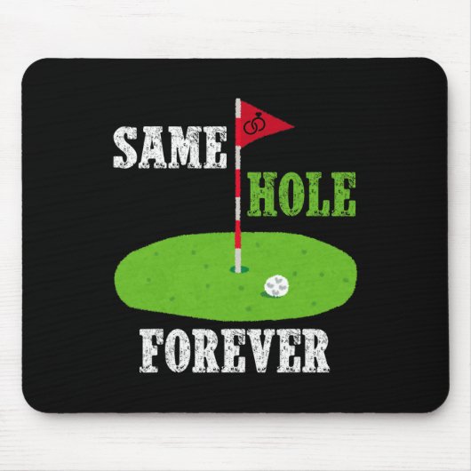 Same Hole Forever Bruidegom Bachelor Party Funny G Muismat (Voorkant)