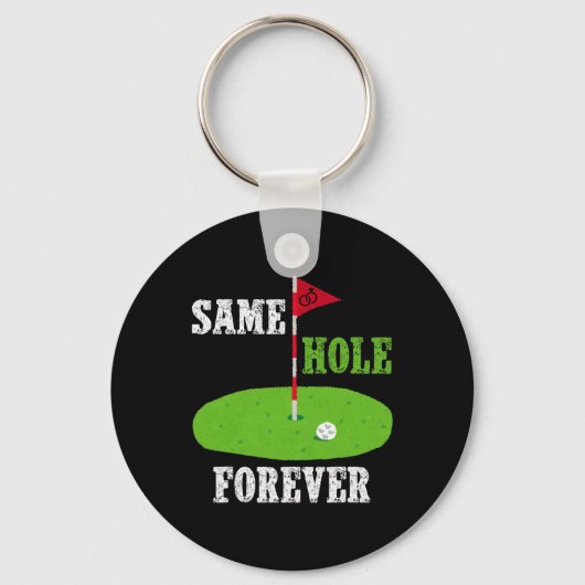 Same Hole Forever Bruidegom Bachelor Party Funny G Sleutelhanger (Voorkant)