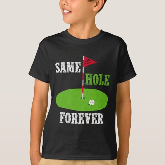 Same Hole Forever Bruidegom Bachelorfeest Funny Go T-shirt (Voorkant)