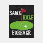 Same Hole Forever Bruidegom Bachelorfeest Grappig Fleece Deken (Voorkant)