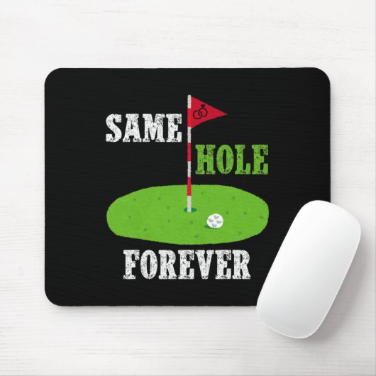 Same Hole Forever Bruidegom Bachelorfeest Grappig Muismat (Met muis)
