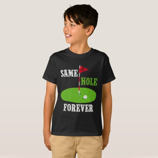 Same Hole Forever Bruidegom Bachelorfeest Grappig  T-shirt (Voorkant volledig)