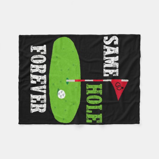 Same Hole Forever Bruidegom Bachelorfeest Grappige Fleece Deken (Voorkant (Horizontaal))