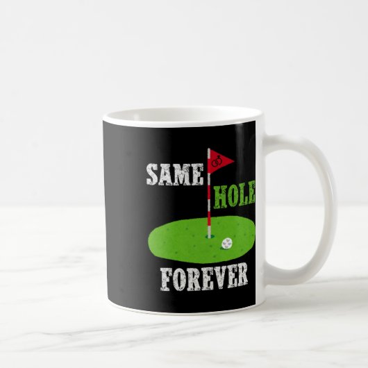 Same Hole Forever Bruidegom Bachelorfeest Grappige Koffiemok (Rechts)