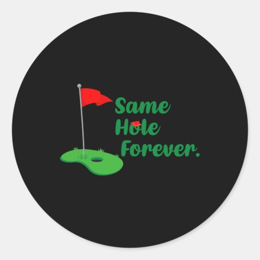 Same Hole Forever Golf Bachelorfeest Jonggesellenf Ronde Sticker (Voorkant)