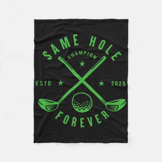 Same Hole Forever Golf Bachelorfeest Jonggezellenf Fleece Deken (Voorkant)