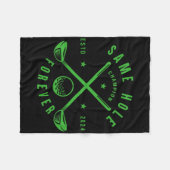 Same Hole Forever Golf Bachelorfeest Jonggezellenf Fleece Deken (Voorkant (Horizontaal))