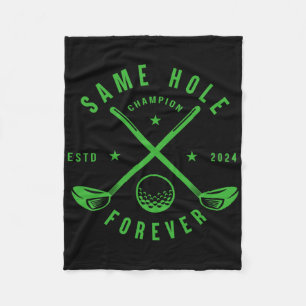 Same Hole Forever Golf Bachelorfeest Jonggezellenf Fleece Deken