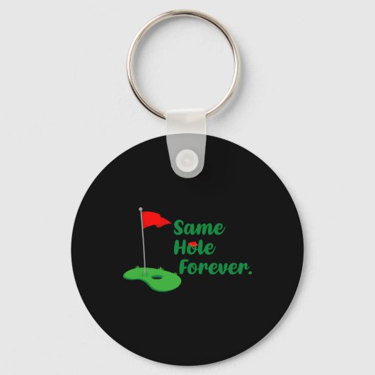 Same Hole Forever Golf Bachelorfeest Jonggezellenf Sleutelhanger (Voorkant)