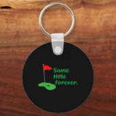 Same Hole Forever Golf Bachelorfeest Jonggezellenf Sleutelhanger (Voorkant)