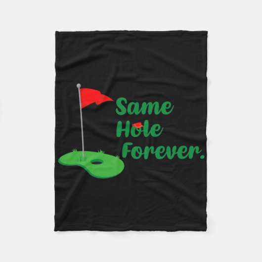 Same Hole Forever Golf Verlovingsfeest Jongsfeest Fleece Deken (Voorkant)