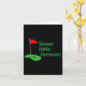 Same Hole Forever Golf vrijgezellenfeest Kaart (Gele Bloem)