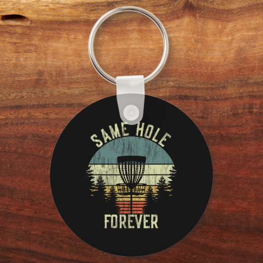 Same Hole Forever Grappige Discgolf Bachelorfeest  Sleutelhanger (Voorkant)