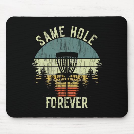 Same Hole Forever Grappige Discgolf Chelor-feest Muismat (Voorkant)