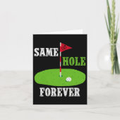 Same Hole Forever Groom Bachelor Party Funny Golf Kaart (Voorkant)