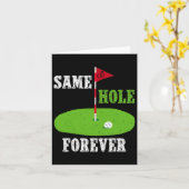 Same Hole Forever Groom Bachelor Party Funny Golf Kaart (Gele Bloem)