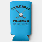 Same Hole Forever vrijgezellen golf vrijgezellenfe Seltzer Blikjeskoeler (Achterkant)